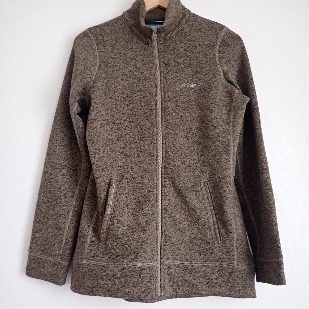 Columbia Fleece Lined Zip Up Sweater Jacket
